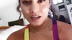 Vanessa Hudgens doing tongue twisters on TikTok, 5-12-2020