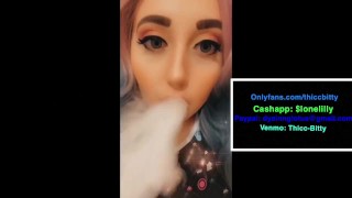 Emo Punk Girl Vaping Thick Rips Blow Out Step Sis Cuck