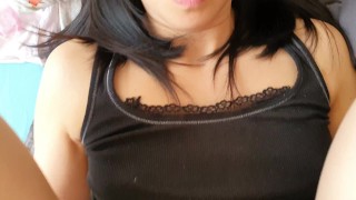 Daddy fucks hot Asian Babysitter when Mom is out shopping